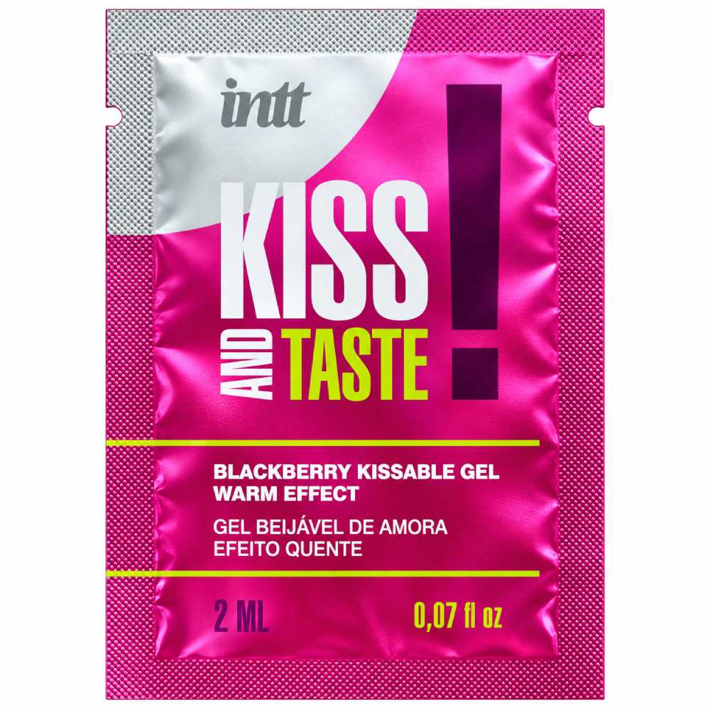 САШЕТ Съедобный лубрикант INTT Kiss and Taste Blackberry со вкусом ежевики, 2 мл, фото №0 — секс шоп Украина, NO TABOO