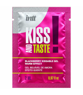 САШЕТ Съедобный лубрикант INTT Kiss and Taste Blackberry со вкусом ежевики, 2 мл - No Taboo