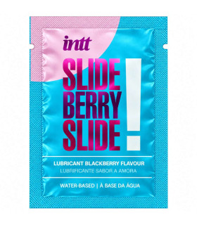САШЕТ Съедобный лубрикант Intt Slide Berry Slide! со вкусом ежевики, 2 мл - No Taboo