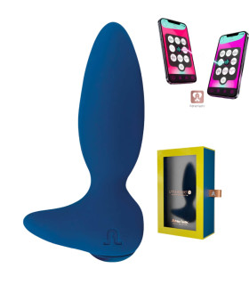 Анальний вібратор Adrien Lastic Little Rocket 2 з керуванням з додатка, блакитний, 13 х 3.5 см - No Taboo