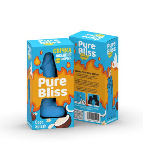 Свічка у формі пеніса Coco Splash блакитна, 15 х 3.4 см - No Taboo