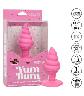Анальная пробка Yum Bum в виде мороженого, розовая, 9.5 х 4.5 см - No Taboo