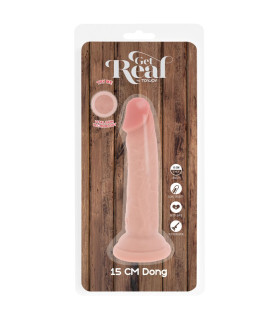 Фалоімітатор на присосці ToyJoy Get Real з подвійною щільністю, бежевий, 15 х 3 см - No Taboo