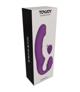Безремневый вибрострапон ToyJoy Nymphea с пультом, фиолетовый, 20 × 4 см - No Taboo
