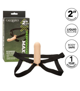 Фалопротез CalExotics с крепежными ремнями, бежевый, 16 × 5 см - No Taboo