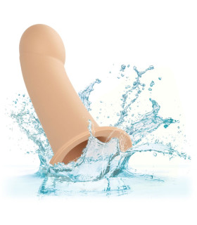 Фалопротез CalExotics с крепежными ремнями, бежевый, 16 × 5 см - No Taboo