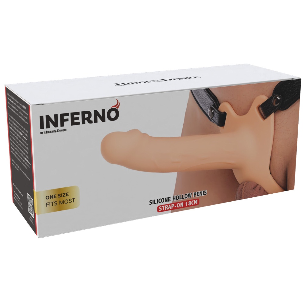 Фалопротез Hidden Desire Inferno с регулируемыми ремнями, бежевый, 18 × 4 см фото №2 — секс игрушки: Украина, NO TABOO