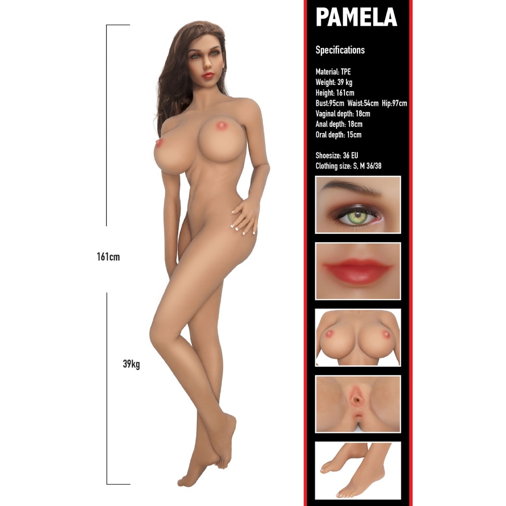 Реалистичная секс-кукла Pamela полноразмерная, бежевая, 161 см фото №4 — секс игрушки: Украина, NO TABOO