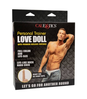 Секс-кукла CalExotics Personal Trainer с фаллоимитатором и анусом, бежевая, 14 см - No Taboo