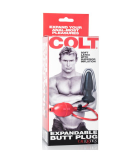 Анальная пробка с накачиванием CalExotics Colt Gear, чёрно-красная, 15.2 х 4.5 см - No Taboo