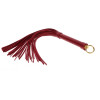 Длинный флогер Taboom с плетёной рукояткой, красный, 47 см, фото №3 — секс шоп Украина, NO TABOO