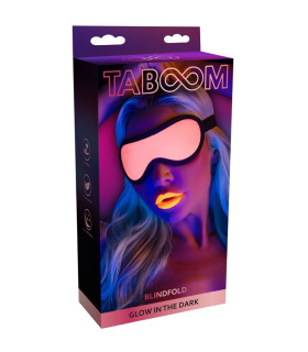 Маска с закрытыми глазами Taboom светится в темноте, розовая - No Taboo