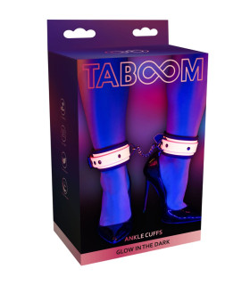 Поножи светящиеся в темноте Taboom Ankle Cuffs, розовые - No Taboo