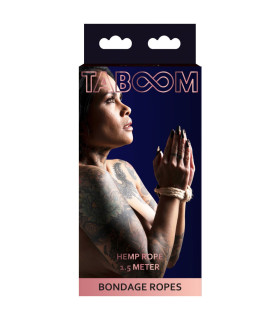 Верёвка для бондажа Taboom, бежевая, 1,5 м - No Taboo