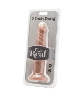 Фалоімітатор реалістичний ToyJoy Get Real на присосці, бежевий, 18 х 3.5 см - No Taboo