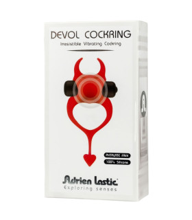Ерекційне віброкільце Adrien Lastic Devol червоне, 11 х 3.2 см - No Taboo
