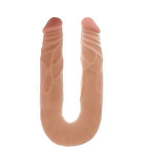 Двойной фаллоимитатор ToyJoy Double Dong, бежевый, 35 х 3.5 см - No Taboo