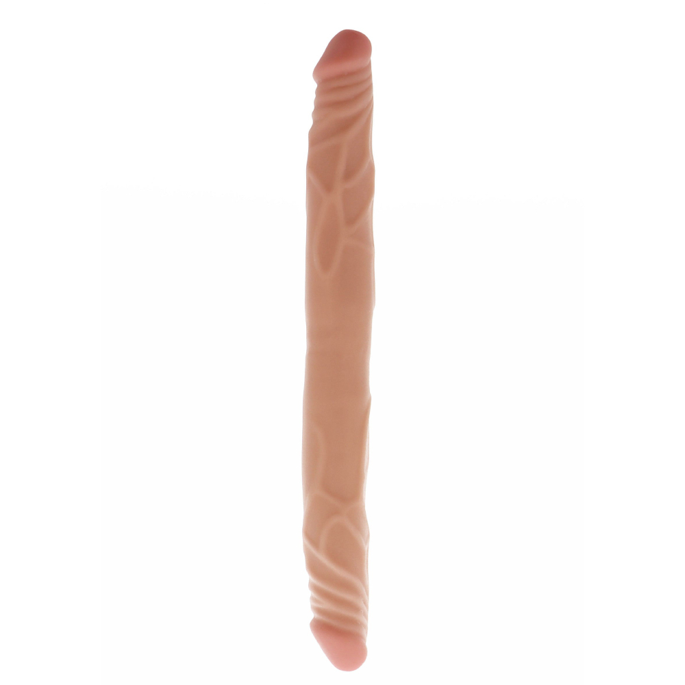 Подвійний фалоімітатор ToyJoy Double Dong, бежевий, 35 х 3.5 см фото №3 — секс іграшки: Україна, NO TABOO