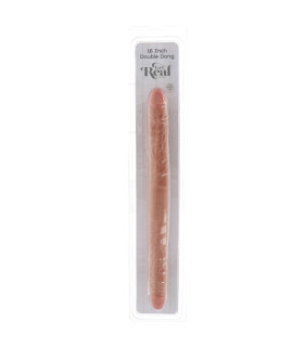Подвійний фалоімітатор ToyJoy Double Dong, бежевий, 40 х 3.5 см - No Taboo