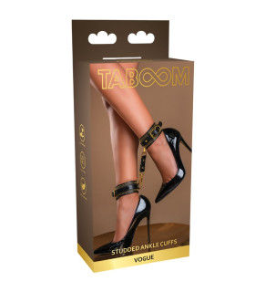 Поножи Taboom с золотой фурнитурой, черные - No Taboo