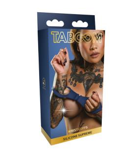 Силиконовые наручники Taboom без застёжек, синие - No Taboo