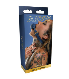 Кляп-шарик Taboom силиконовый, синий, 4.3 см - No Taboo