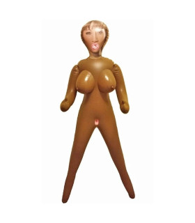 Секс-кукла CalExotics India Nubian с тремя отверстиями, черная, 150 см - No Taboo