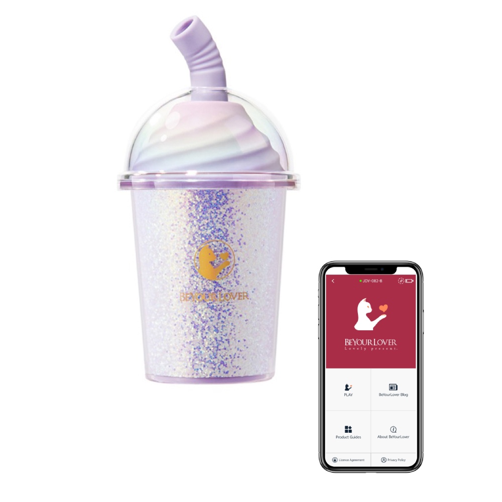 Вакуумний стимулятор в форме стаканчика с трубочкой BeYourLover Joy Cup сияющий лиловый, 9.1 х 4.6 см фото №0 — секс игрушки: Украина, NO TABOO