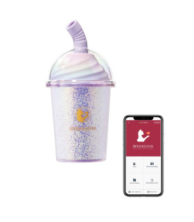 Вакуумний стимулятор в форме стаканчика с трубочкой BeYourLover Joy Cup сияющий лиловый, 9.1 х 4.6 см - No Taboo
