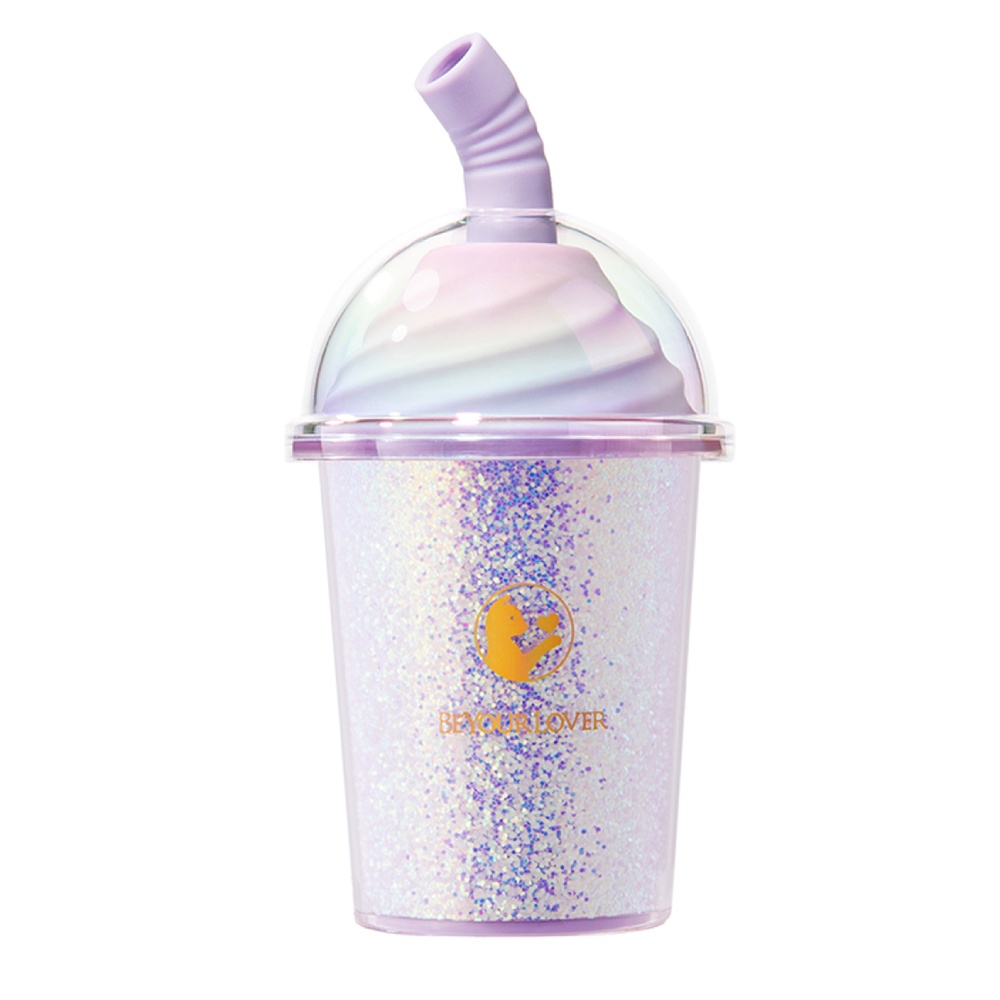 Вакуумний стимулятор в форме стаканчика с трубочкой BeYourLover Joy Cup сияющий лиловый, 9.1 х 4.6 см фото №4 — секс игрушки: Украина, NO TABOO