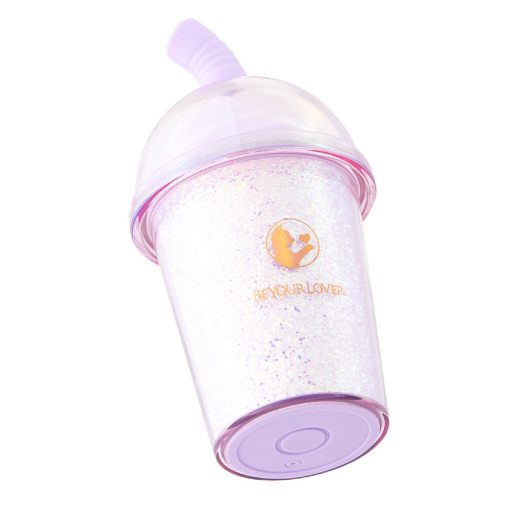 Вакуумний стимулятор в форме стаканчика с трубочкой BeYourLover Joy Cup сияющий лиловый, 9.1 х 4.6 см фото №6 — секс игрушки: Украина, NO TABOO