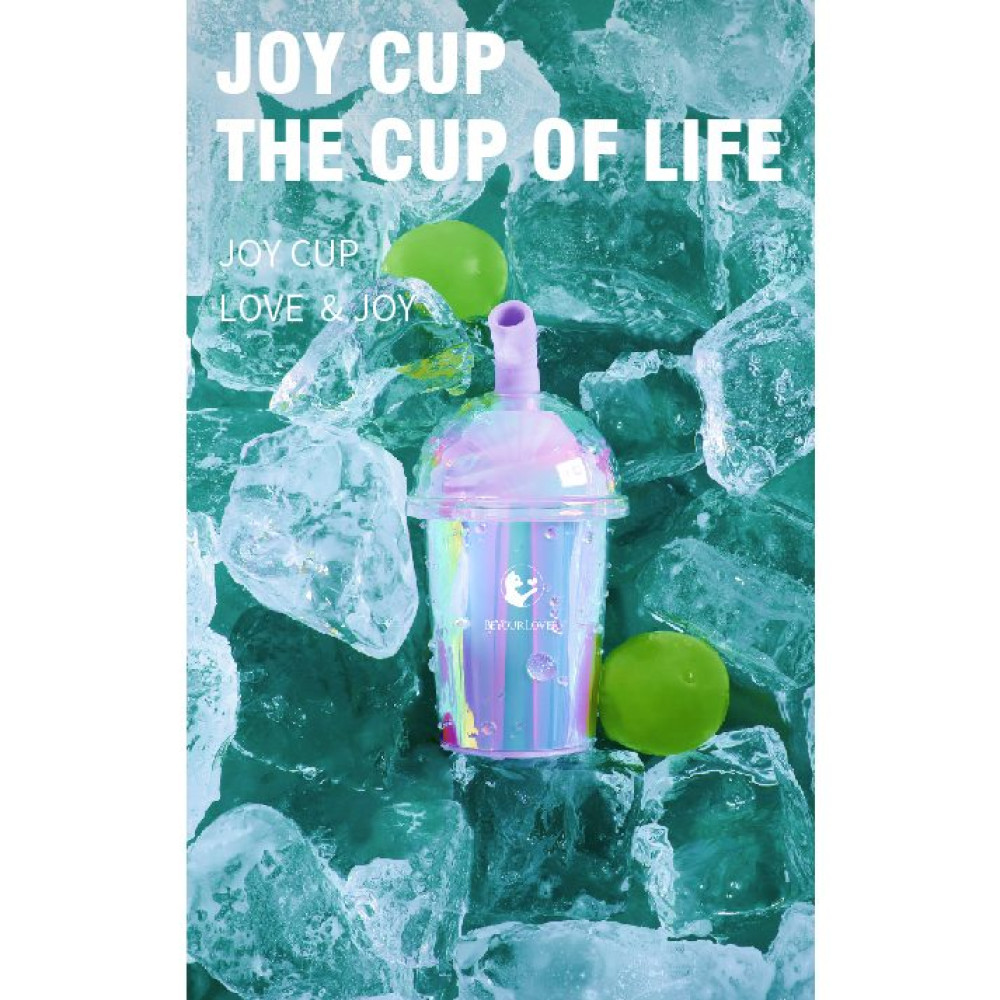 Вакуумний стимулятор в форме стаканчика с трубочкой BeYourLover Joy Cup голубой, 9.1 х 4.6 см фото №36 — секс игрушки: Украина, NO TABOO