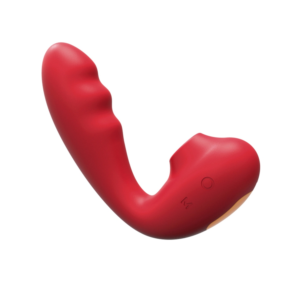 Вибратор для точки G BeYourLover Tara с вакуумной стимуляцией и нагревом, красный, 13 х 3.5 см фото №5 — секс игрушки: Украина, NO TABOO