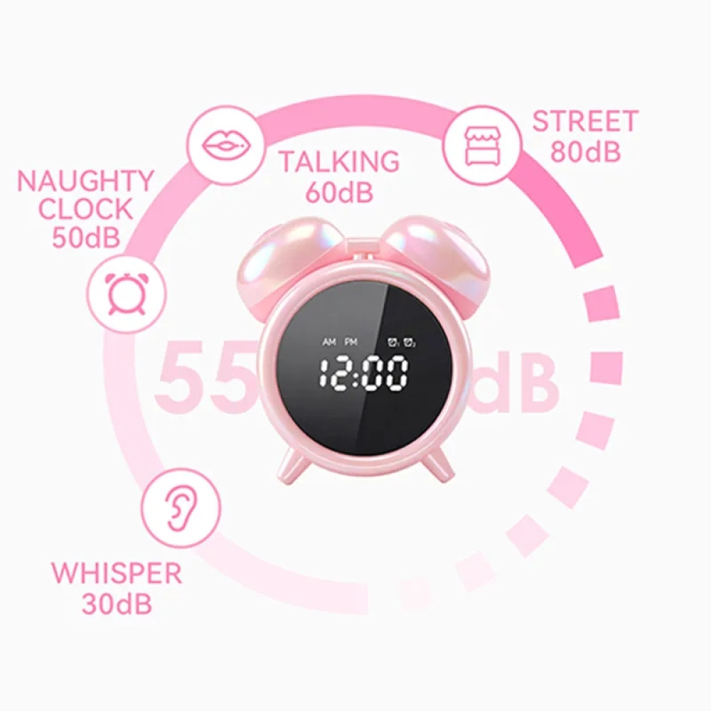 Вібратор-будильник BeYourLover Adult Clock з функцією смоктання, з додатком, рожевий, 8 х 6 см фото №5 — секс іграшки: Україна, NO TABOO
