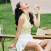 Вибратор для пар BeYourLover Talia с приложением и вакуумной стимуляцией, бежевый, 8.4 х 3.5 см фото №3 — секс игрушки: Украина, NO TABOO