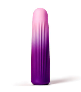 Минивибратор гибкий UNIVIBE LUNE Sonic градиент, розово-фиолетовый, 10 х 2.3 см - No Taboo