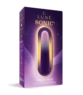 Минивибратор гибкий UNIVIBE LUNE Sonic градиент, розово-фиолетовый, 10 х 2.3 см - No Taboo