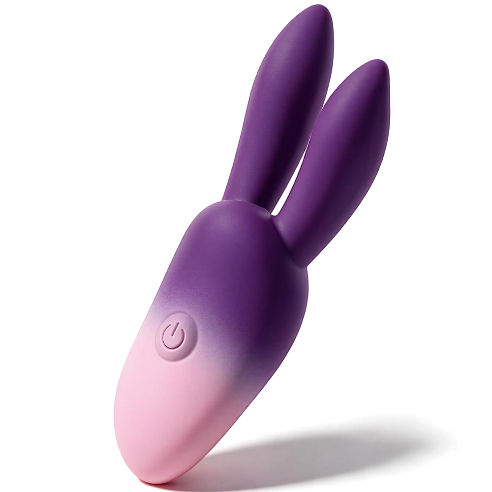 Клиторальный вибратор-зайчик UNIVIBE LUNE Rabbit градиент, розово-фиолетовый, 10 х 2.5 см фото №3 — секс игрушки: Украина, NO TABOO
