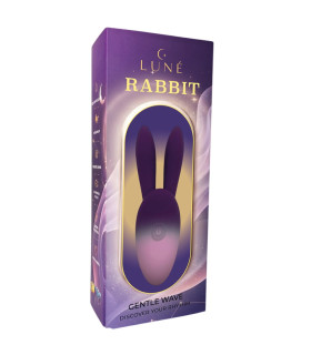 Клиторальный вибратор-зайчик UNIVIBE LUNE Rabbit градиент, розово-фиолетовый, 10 х 2.5 см - No Taboo