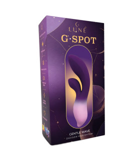 Вибратор-кролик UNIVIBE LUNE G-SPOT градиент, розово-фиолетовый, 16 х 3.5 см - No Taboo