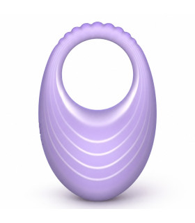 Эрекционное виброкольцо UNIVIBE MARSHMALLOW с приложением, фиолетовое, 8.6 х 5.7 см - No Taboo