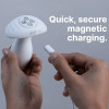 Анальный вибратор Paradise The Plug с LED-подсветкой, с приложением, белый, 10.8 х 3.8 см фото №3 — секс игрушки: Украина, NO TABOO