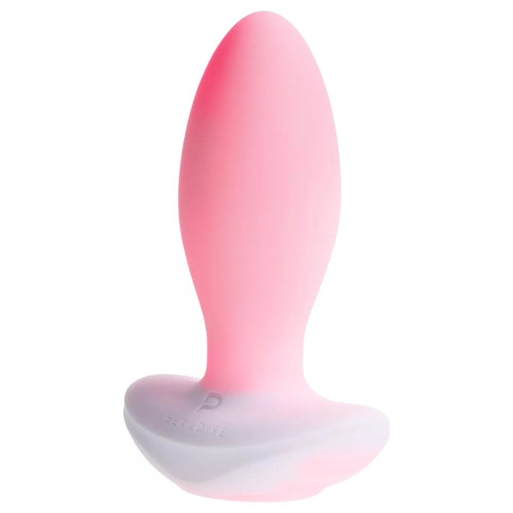 Анальный вибратор Paradise The Plug с LED-подсветкой, с приложением, белый, 10.8 х 3.8 см фото №11 — секс игрушки: Украина, NO TABOO