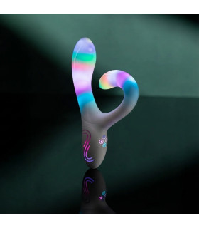 Вибратор-кролик Paradise The Rabbit с LED-подсветкой, с приложением, белый, 21.6 х 3.8 см - No Taboo