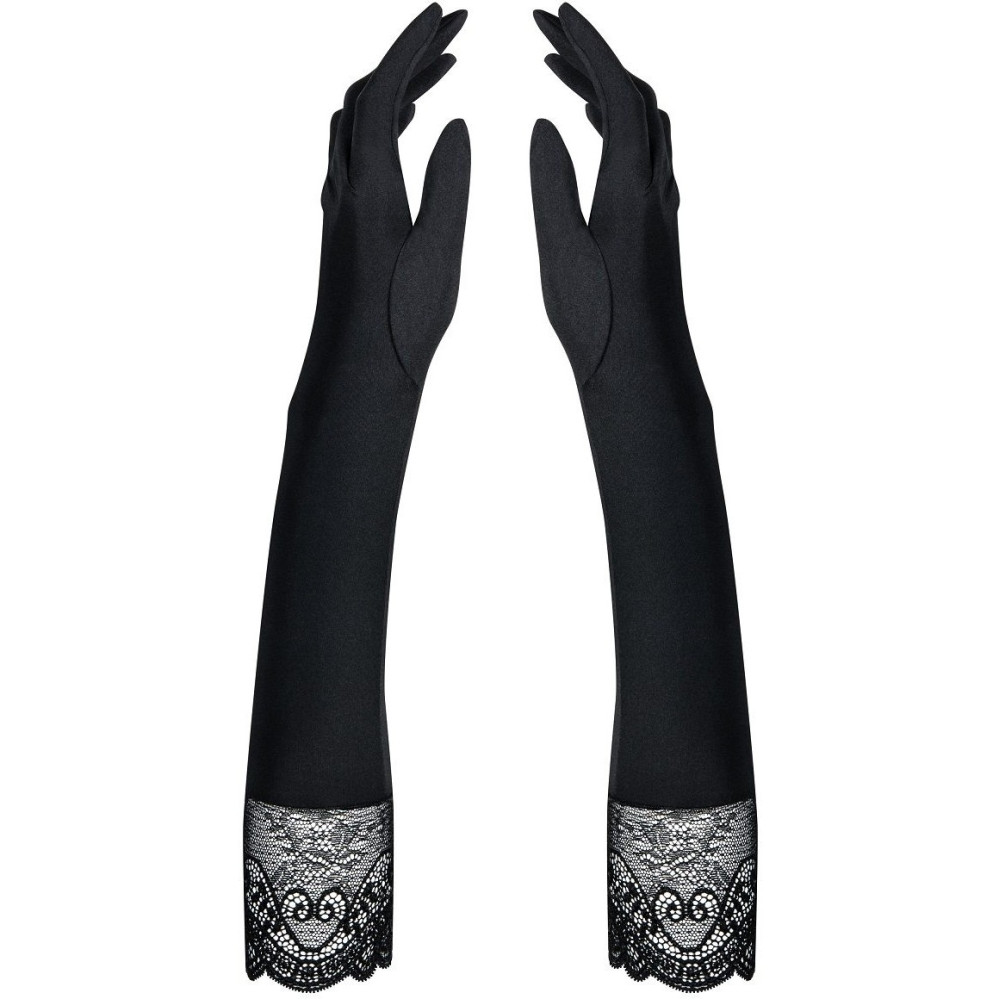 Перчатки черные до локтя MIAMOR Gloves, фото №2 — секс шоп Украина, NO TABOO