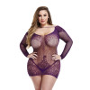Платье-сетка, нейлон, Lapdance Lingerie, фиолетовое, one size, фото №3 — секс шоп Украина, NO TABOO