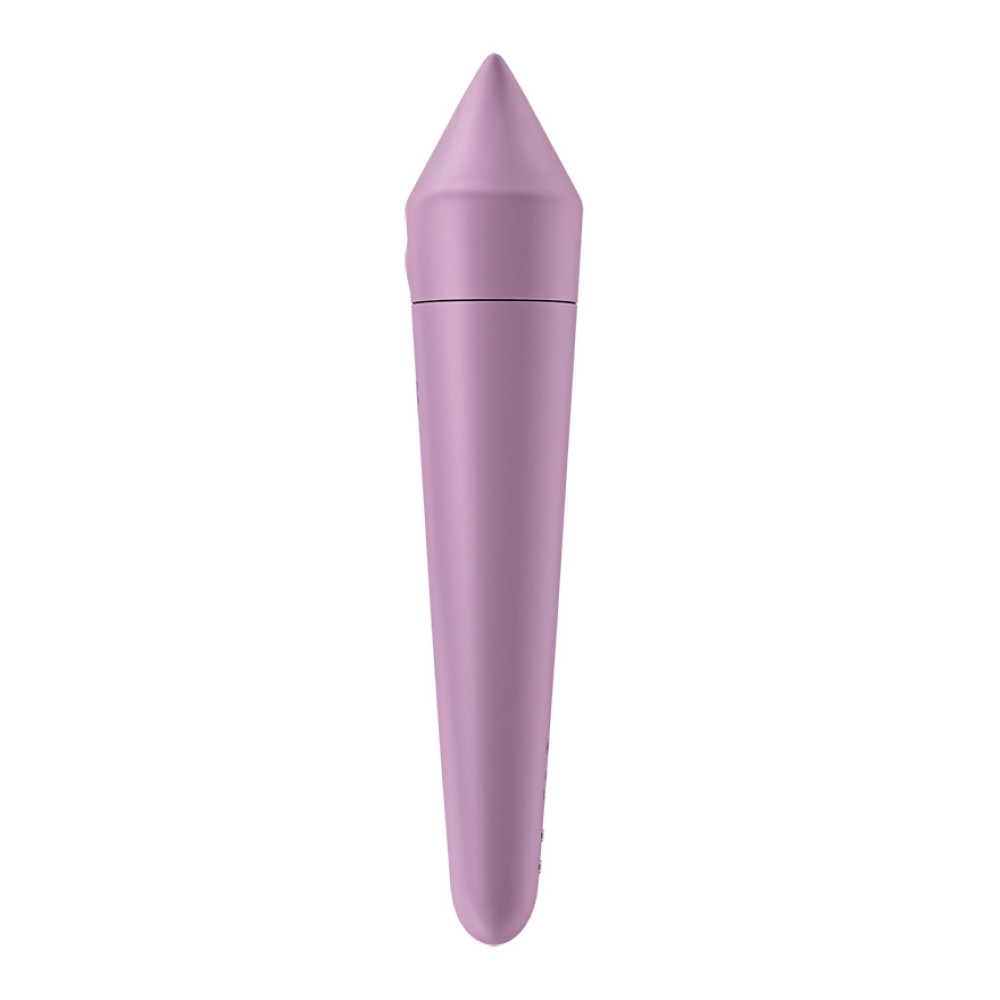 Вибропуля силиконовая Satisfyer Ultra Power Bullet 8 с приложением, фиолетовая, 14 х 2.7 см фото №5 — секс игрушки: Украина, NO TABOO
