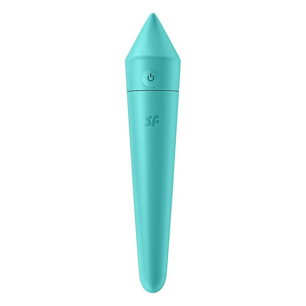 Вибропуля силиконовая Satisfyer Ultra Power Bullet 8 с приложением, бирюзовая, 14 х 2.7 см фото №0 — секс игрушки: Украина, NO TABOO