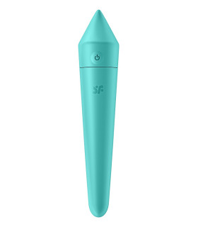 Віброкуля силіконова Satisfyer Ultra Power Bullet 8 з додатком, бірюзова, 14 х 2.7 см - No Taboo