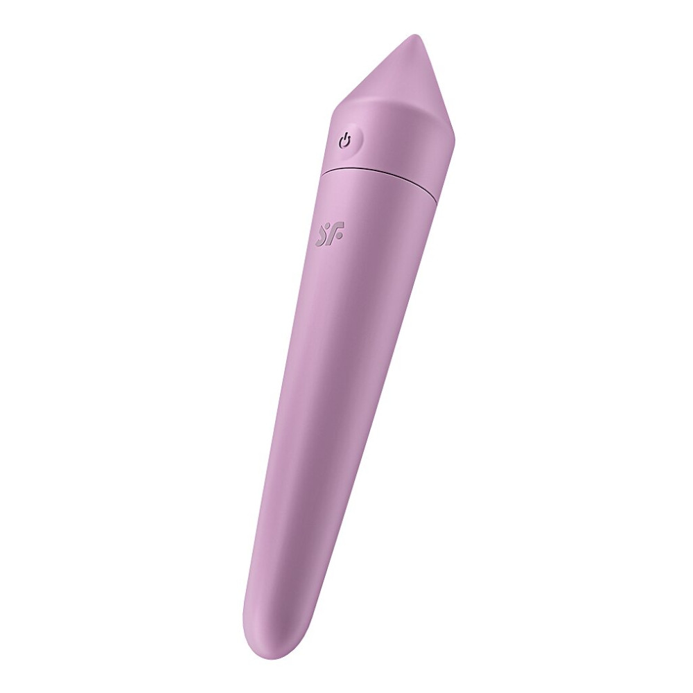 Вибропуля силиконовая Satisfyer Ultra Power Bullet 8 с приложением, фиолетовая, 14 х 2.7 см фото №4 — секс игрушки: Украина, NO TABOO